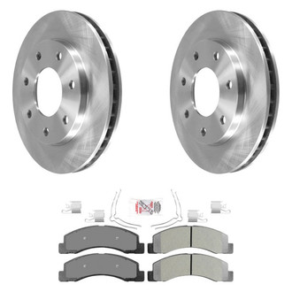 AmeriBRAKES® - AmeriPRO™ Plain Front Brake Kit with Semi-Metallic Pads