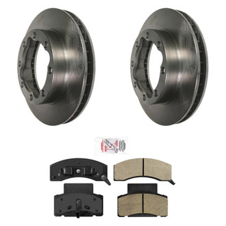 AmeriBRAKES® - AmeriPRO™ Plain Front Brake Kit with Semi-Metallic Pads