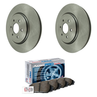 AmeriBRAKES® - AmeriPRO™ Plain Front Brake Kit with Ceramic Pads