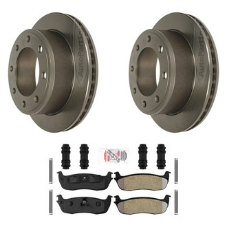 AmeriBRAKES® - AmeriPLATINUM™ Rear Brake Kit with Semi-Metallic Pads