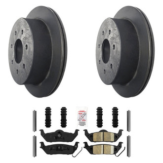 AmeriBRAKES® - AmeriPLATINUM™ Rear Brake Kit with Ceramic Pads