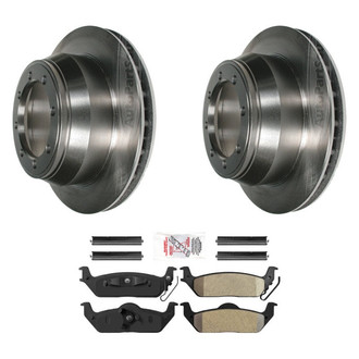 AmeriBRAKES® - AmeriPRO™ Plain Rear Brake Kit with Semi-Metallic Pads