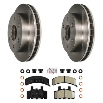 AmeriBRAKES® - AmeriPRO™ Plain Front Brake Kit with Semi-Metallic Pads