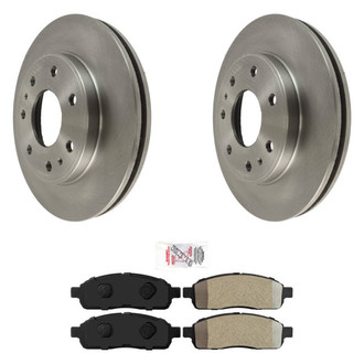 AmeriBRAKES® - AmeriPRO™ Plain Front Brake Kit with Semi-Metallic Pads