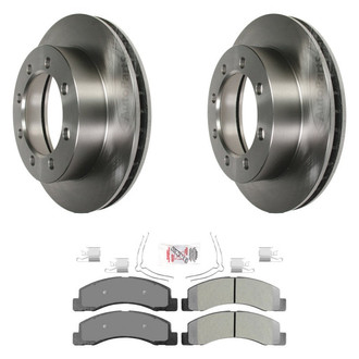 AmeriBRAKES® - AmeriPRO™ Plain Front Brake Kit with Semi-Metallic Pads
