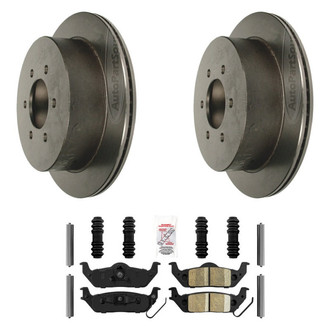 AmeriBRAKES® - AmeriPLATINUM™ Rear Brake Kit with Ceramic Pads