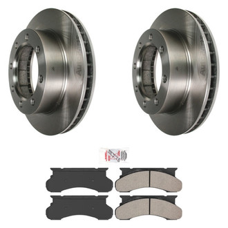 AmeriBRAKES® - AmeriPRO™ Plain Front Brake Kit with Semi-Metallic Pads