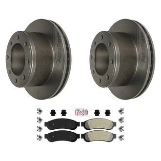 AmeriBRAKES® - AmeriPLATINUM™ Rear Brake Kit with Semi-Metallic Pads