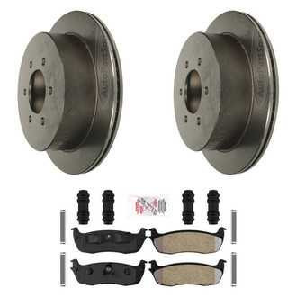 AmeriBRAKES® - AmeriPLATINUM™ Rear Brake Kit with Semi-Metallic Pads