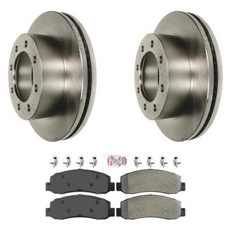 AmeriBRAKES® - AmeriPRO™ Plain Front Brake Kit with Semi-Metallic Pads