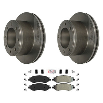 AmeriBRAKES® - AmeriPLATINUM™ Rear Brake Kit with Semi-Metallic Pads