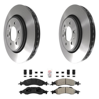 AmeriBRAKES® - AmeriPLATINUM™ Front Brake Kit with Semi-Metallic Pads