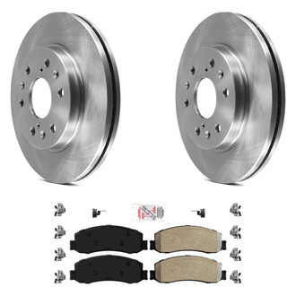 AmeriBRAKES® - AmeriPRO™ Plain Front Brake Kit with Semi-Metallic Pads