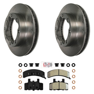 AmeriBRAKES® - AmeriPRO™ Plain Front Brake Kit with Semi-Metallic Pads