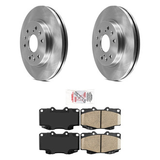 AmeriBRAKES® - AmeriPRO™ Plain Front Brake Kit with Ceramic Pads