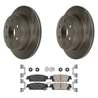 AmeriBRAKES® - AmeriPLATINUM™ Rear Brake Kit with Ceramic Pads