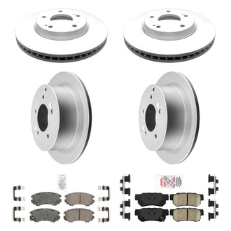 AmeriBRAKES® - AmeriPRO™ Plain Front and Rear Brake Kit with Ceramic Pads