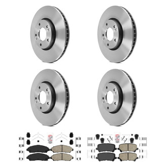 AmeriBRAKES® - AmeriPLATINUM™ Front and Rear Brake Kit with Ceramic Pads