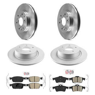 AmeriBRAKES® - AmeriPRO™ Plain Front and Rear Brake Kit with Ceramic Pads