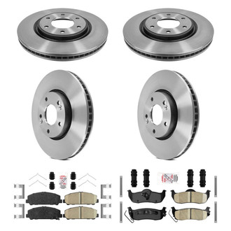 AmeriBRAKES® - AmeriPLATINUM™ Front and Rear Brake Kit with Ceramic Pads