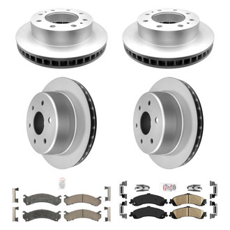 AmeriBRAKES® - AmeriPRO™ Plain Front and Rear Brake Kit with Ceramic Pads