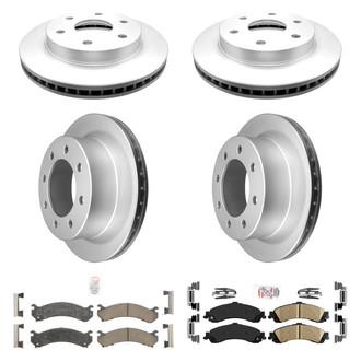 AmeriBRAKES® - AmeriPRO™ Plain Front and Rear Brake Kit with Ceramic Pads
