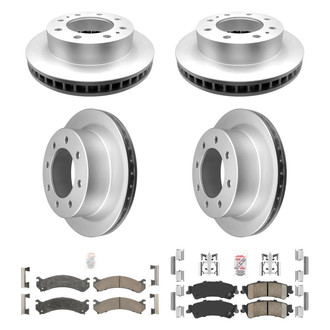 AmeriBRAKES® - AmeriPRO™ Plain Front and Rear Brake Kit with Ceramic Pads