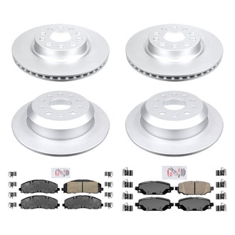 AmeriBRAKES® - AmeriPRO™ Plain Front and Rear Brake Kit with Ceramic Pads