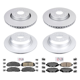 AmeriBRAKES® - AmeriPRO™ Plain Front and Rear Brake Kit with Ceramic Pads