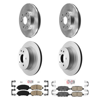 AmeriBRAKES® - AmeriPRO™ Plain Front and Rear Brake Kit with Ceramic Pads
