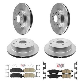 AmeriBRAKES® - AmeriPRO™ Plain Front and Rear Brake Kit with Ceramic Pads