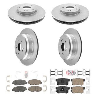 AmeriBRAKES® - AmeriPRO™ Plain Front and Rear Brake Kit with Ceramic Pads