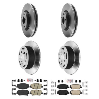 AmeriBRAKES® - AmeriPLATINUM™ Front and Rear Brake Kit with Ceramic Pads