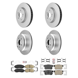AmeriBRAKES® - AmeriPRO™ Plain Front and Rear Brake Kit with Ceramic Pads