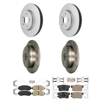 AmeriBRAKES® - AmeriPRO™ Plain Front and Rear Brake Kit with Ceramic Pads
