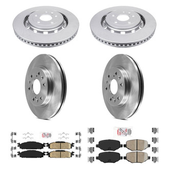 AmeriBRAKES® - AmeriPRO™ Plain Front and Rear Brake Kit with Ceramic Pads
