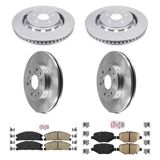 AmeriBRAKES® - AmeriPRO™ Plain Front and Rear Brake Kit with Ceramic Pads