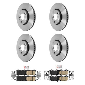 AmeriBRAKES® - AmeriPLATINUM™ Front and Rear Brake Kit with Ceramic Pads