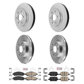 AmeriBRAKES® - AmeriPRO™ Plain Front and Rear Brake Kit with Ceramic Pads