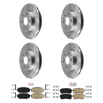 AmeriBRAKES® - AmeriPRO™ Plain Front and Rear Brake Kit with Ceramic Pads