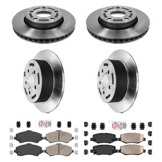 AmeriBRAKES® - AmeriPLATINUM™ Front and Rear Brake Kit with Ceramic Pads