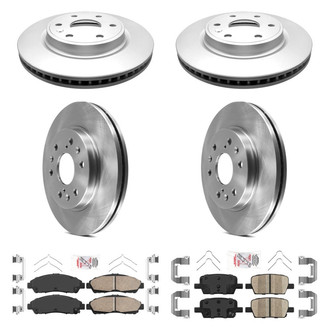 AmeriBRAKES® - AmeriPRO™ Plain Front and Rear Brake Kit with Ceramic Pads