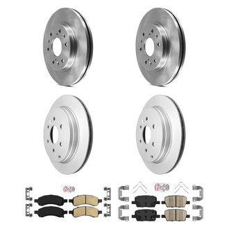 AmeriBRAKES® - AmeriPRO™ Plain Front and Rear Brake Kit with Ceramic Pads