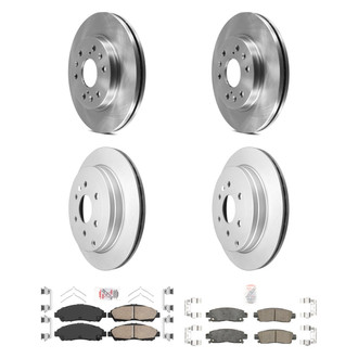 AmeriBRAKES® - AmeriPRO™ Plain Front and Rear Brake Kit with Ceramic Pads