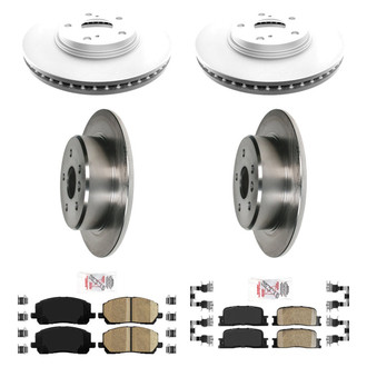 AmeriBRAKES® - AmeriPRO™ Plain Front and Rear Brake Kit with Ceramic Pads