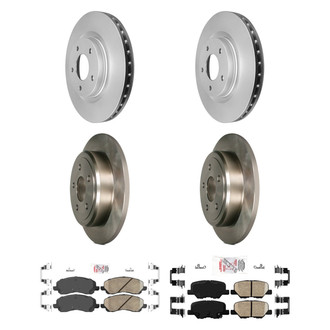 AmeriBRAKES® - AmeriPRO™ Plain Front and Rear Brake Kit with Ceramic Pads