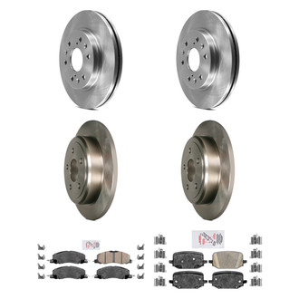 AmeriBRAKES® - AmeriPRO™ Plain Front and Rear Brake Kit with Ceramic Pads