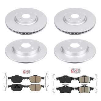 AmeriBRAKES® - AmeriPRO™ Plain Front and Rear Brake Kit with Ceramic Pads