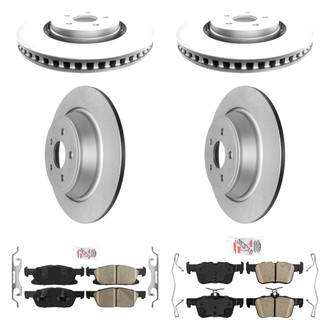 AmeriBRAKES® - AmeriPRO™ Plain Front and Rear Brake Kit with Ceramic Pads