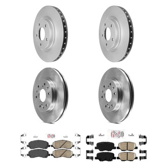 AmeriBRAKES® - AmeriPRO™ Plain Front and Rear Brake Kit with Ceramic Pads